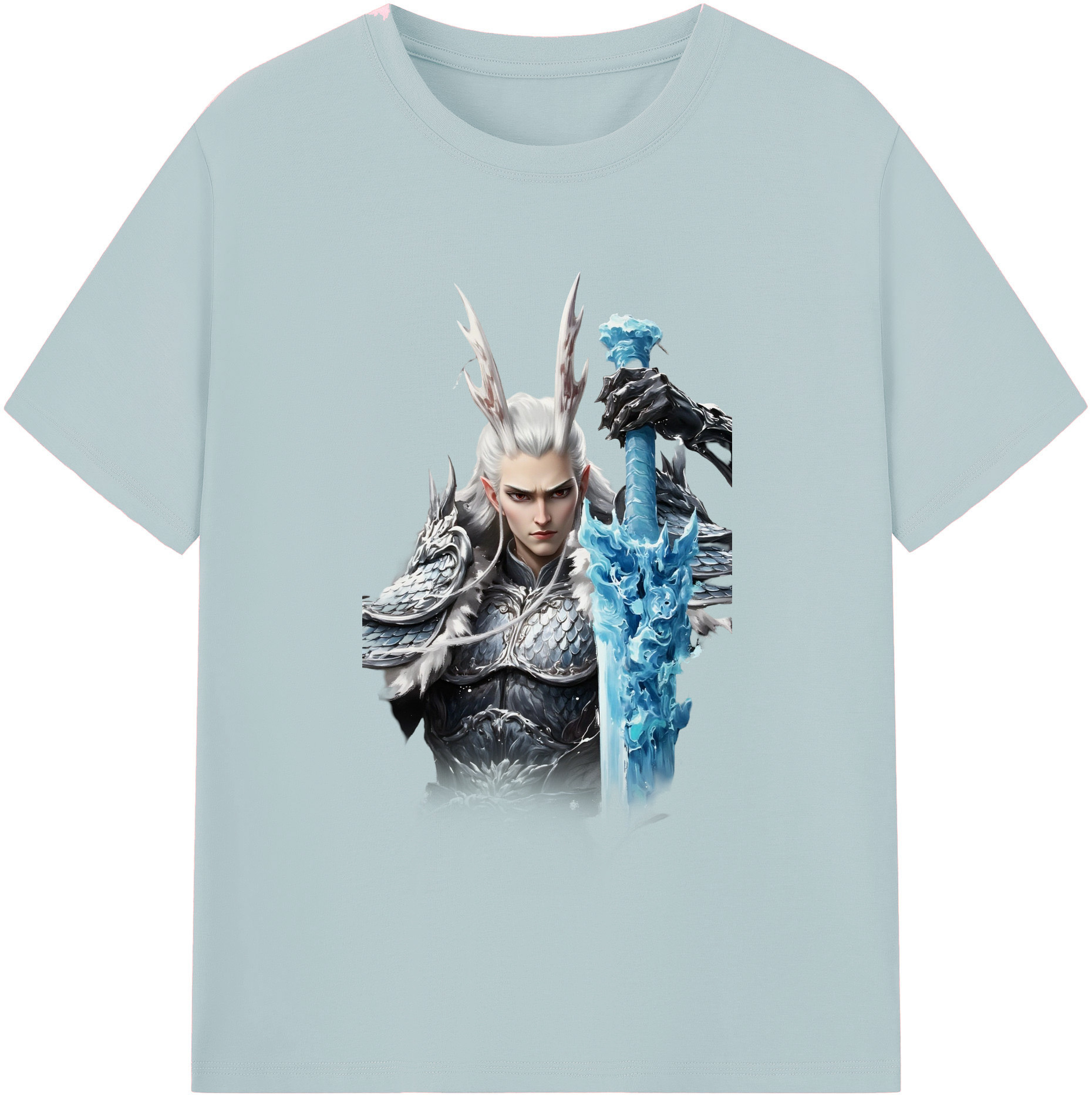 （画像用） Ne Zha 2 ナタ 魔童の大暴れ 綿100％半袖Tシャツ（フロントプリント）